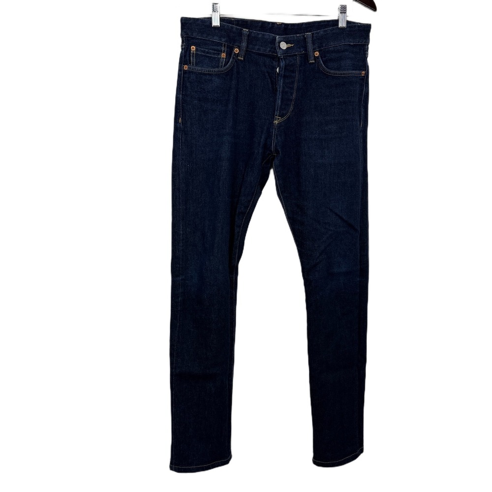 Buck Mason Jeans Mens 32 Blue Maverick Slim 14oz Double Dipped Denim Leg 34x30.5